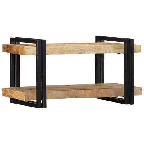 Mensola Da Parete 70x33x35 Cm In Legno Massello Di Mango Grezzo - Foto 3