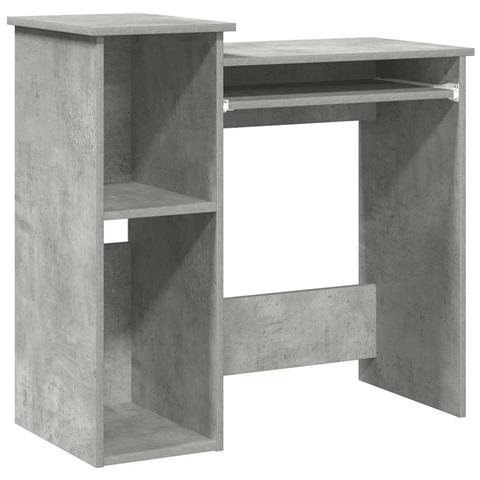 Scrivania Mensole Grigio Cemento 84x40x78 Cm Legno Multistrato - Foto 2