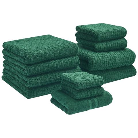 Set Di 11 Asciugamani Atai Cotone Verde - Foto 2