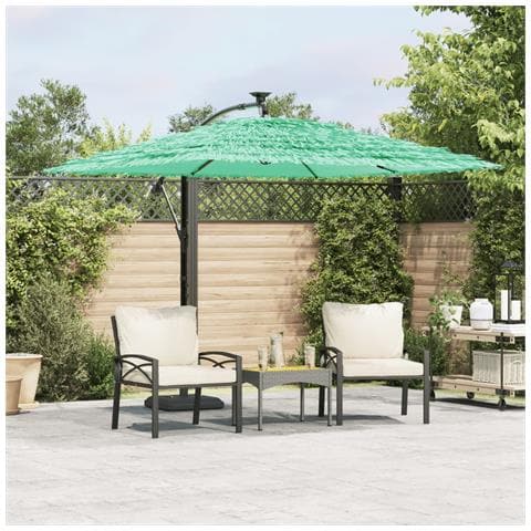Ombrellone Giardino Con Palo In Acciaio Verde 246x246x230 Cm - Foto 8