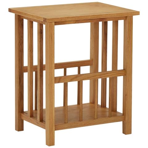 Lusso Casadino -  Tavolino Con Portariviste 45x35x55 Cm Massello Di Rovere - Foto 2