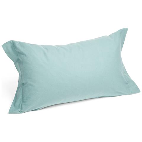 Coppia Federe In Flanella Colore Turchese Misura Standard - Foto 1