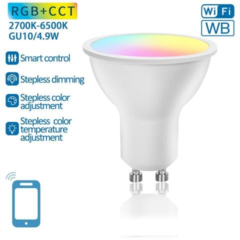Lampadina Smart Led Gu10 4.9w Wifi Rgb+cct 420 Lumen Alexa Google - Foto 1