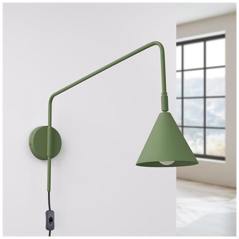 Lampada Da Parete Nox Verde Oliva Sl. 1700 - Moderno Lampada Da Parete Verde Oliva 30x14x61 Cm - Foto 2