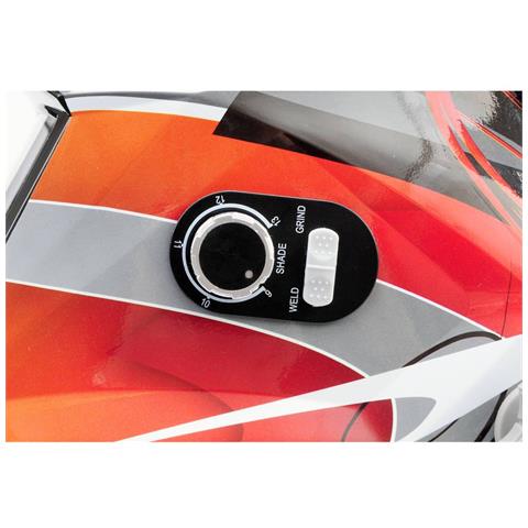 YT-73921 maschera e casco da saldatura Welding helmet with auto-darkening filter Nero, Rosso, Argento - Foto 2