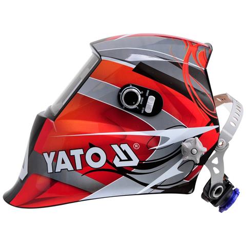 YT-73921 maschera e casco da saldatura Welding helmet with auto-darkening filter Nero, Rosso, Argento - Foto 4