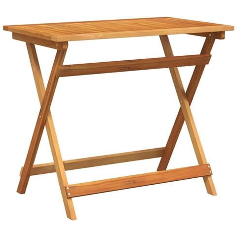 Tavolo da Giardino Pieghevole Rettangolare 100x55x75 cm Legno Massello di Acacia - Foto 1