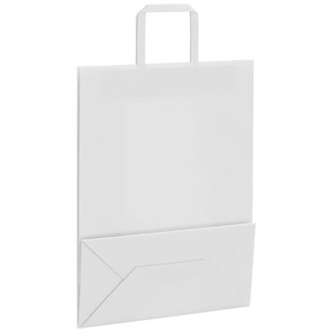 Sacchetti di Carta 250 pz con Manici Bianchi 26x12x35 cm - Foto 9