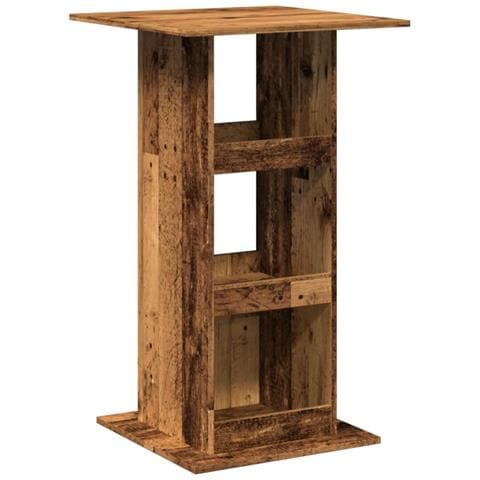Tavolo Bar Portaoggetti Legno Antico 60x60x102cm in Multistrato - Foto 1