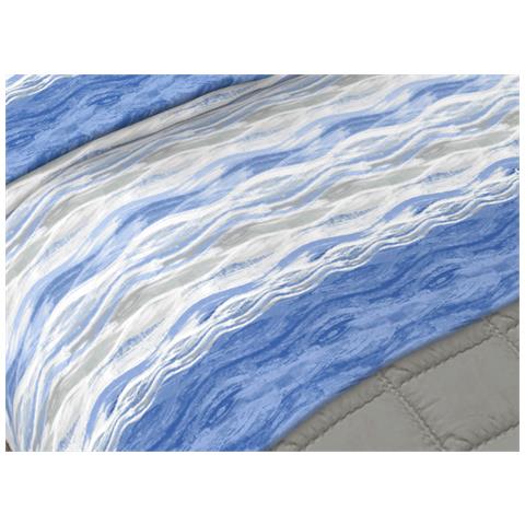 Completo Lenzuola Matrimoniale 100% Cotone Made Italy Disegno Pretty 2 Piazze Matrimoniale Azzurro - Foto 2