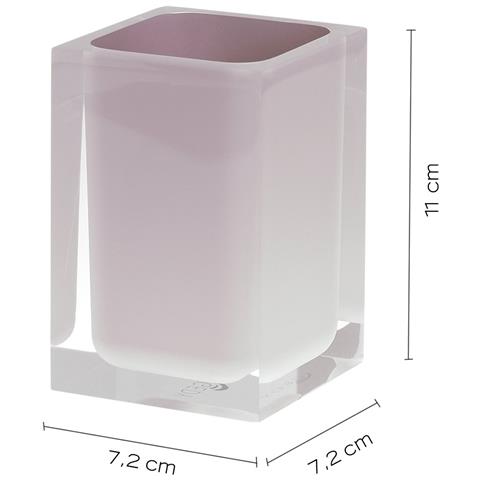 Portaspazzolini D'appoggio In Resina Ra98 Serie Rainbow Rosa - Foto 2