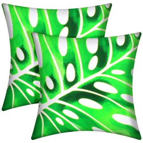 Set Di 2 Copricuscini 40x40 Cm Design Monstera - Foto 5