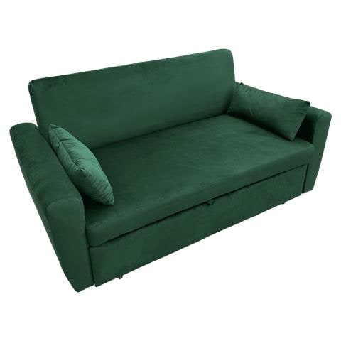 Mattdivano Letto A 2 Posti In Velluto Verde - Foto 1