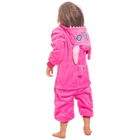 Pigiama Per Bambini Kigurumi Onesie Costume Stich Rosa 115-125 Cm - Foto 6