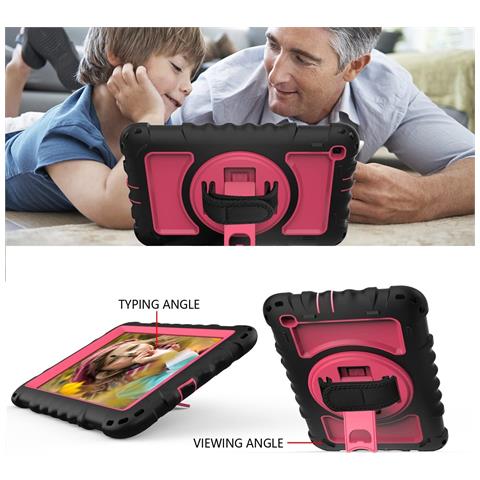 Custodia Per Samsung Galaxy Tab A 8.4” Con Supporto E Tracolla Rosa - Foto 4