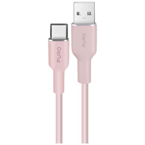Cavo Soft Usb-a - Usb-c 1,5m - Rosa - Foto 1