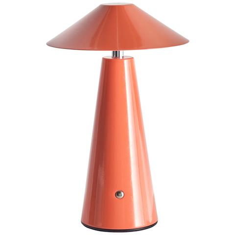 Lampada Da Tavolo Senza Fili A Led Apayao Con Dimmer Metallo Rosso - Foto 2