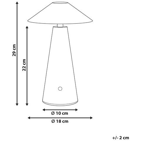 Lampada Da Tavolo Senza Fili A Led Apayao Con Dimmer Metallo Rosso - Foto 4