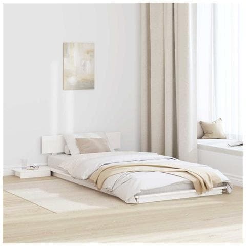 Struttura del letto Bianco 90 x 190 cm legno - Foto 2
