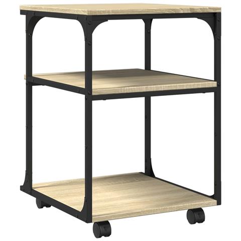 Supporto Stampante 3 Piani Rovere Sonoma 43x48x64cm Multistrato - Foto 9