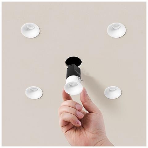 2-pack Faretto Led Da Incasso - Coppa Bianca Piatta 10w, Foro 45mm - Bianco Neutro 4000k - Foto 7