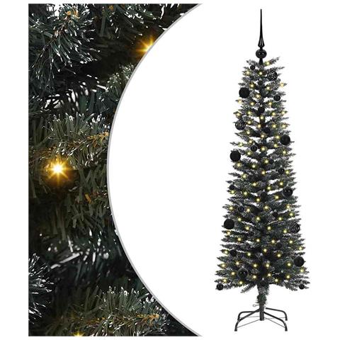 Albero di Natale artificiale con 150 LED Verde 150 cm - Foto 1