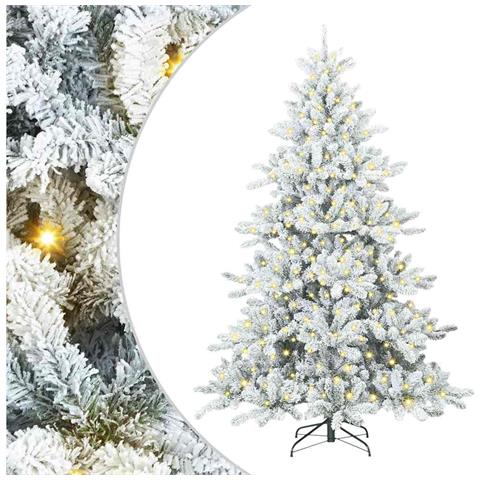 Albero di Natale Artificiale con Rami Pieghevoli Bianco 210 cm - Foto 1