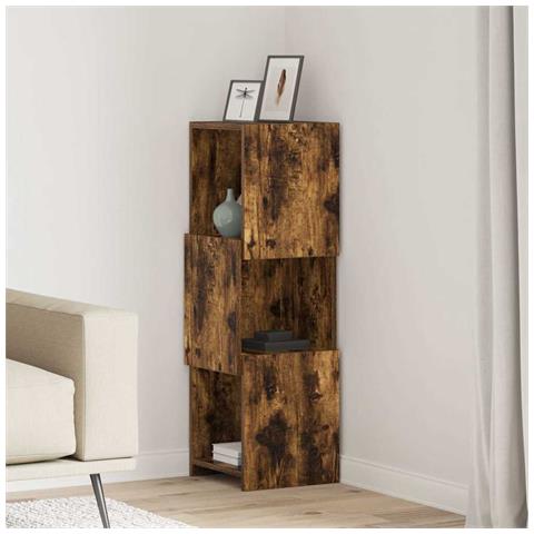 Mobile angolare Bianco 30,5x30x95cm Legno multistrato - Foto 2