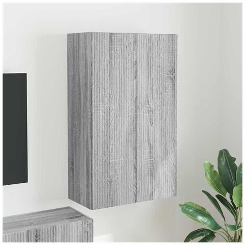 Mobile TV da parete Grigio Sonoma 59,5 x 31 x 100 cm - Foto 2