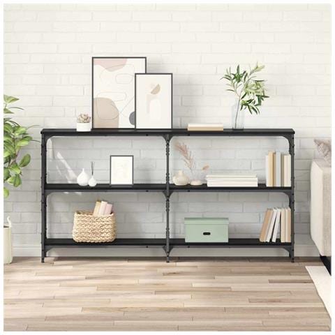 Tavolo consolle Rovere Nero 156 x 28 x 80,5 cm - Foto 2