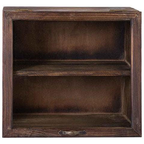 Vetrina In Legno Con Anta A Ribalta In Vetro E 1 Ripiano 40x25x35h Cm - Foto 2