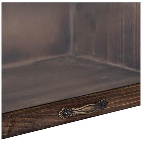 Vetrina In Legno Con Anta A Ribalta In Vetro E 1 Ripiano 40x25x35h Cm - Foto 7