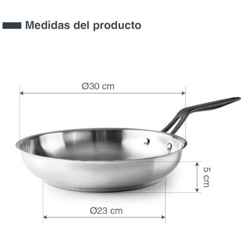 47330 - Padella Origin, acciaio inox 18/10, base con diffusore termico a sandwich - Foto 2