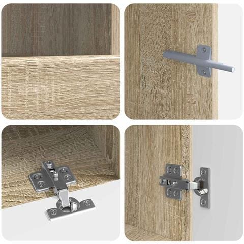 Mobile TV LED a 5 pezzi Rovere Sonoma Legno ingegnerizzato - Foto 2