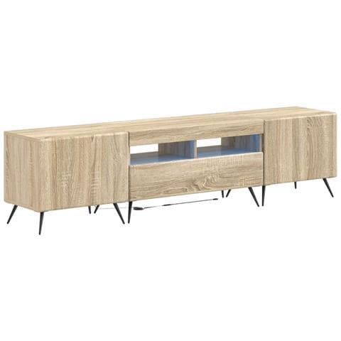 Mobile TV LED a 5 pezzi Rovere Sonoma Legno ingegnerizzato - Foto 1