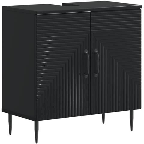 Armadio per Lavabo da Bagno HAARLEM Nero 59,5 x 31,5 x 59 cm - Foto 1