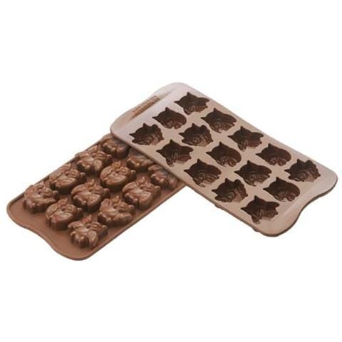 Stampo cioccolato gufi easy choc 35x30mm h. 16mm 112.5ml silicone - Foto 1