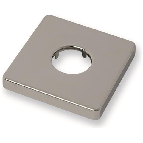 Rosoni Quadri Foro 1/2'' Per Rubinetto, Rosoni Per Rubinetto Tipo Quadro Mm. 55x55, Altezza Mm. 7 Foro Per Filetti 1/2'' In Ottone Cromato (numero Pezzi Per Confezione 2)  - Foto 1