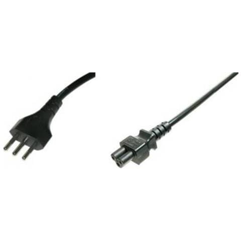 Cavo Alimentazione Spina Italiana Tripolare 10a - Presa Compaq Tripolare C5 Mt 1.80 - Foto 3