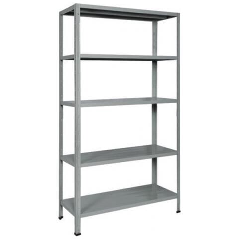 Eurokit Scaffale Metallo 100x40x186 Cm Grigio - E500g - Foto 2