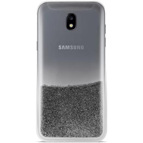 Cover PC+TPU "Sand" per Samsung Galaxy J5 2017 5.3" con liquido e glitter Argento - Foto 1