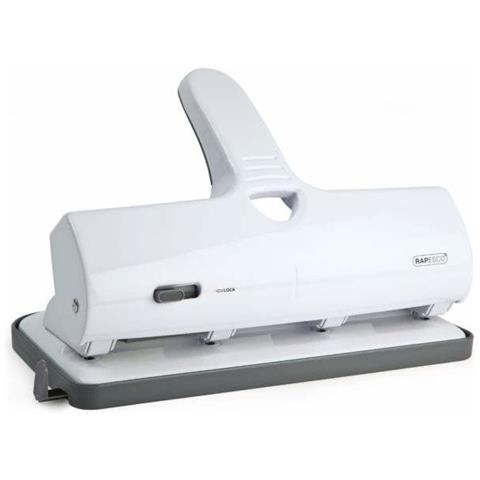 pz. 1 Perforatore ALU 40 a 4 fori 40 fogli bianco 1324 - Foto 1