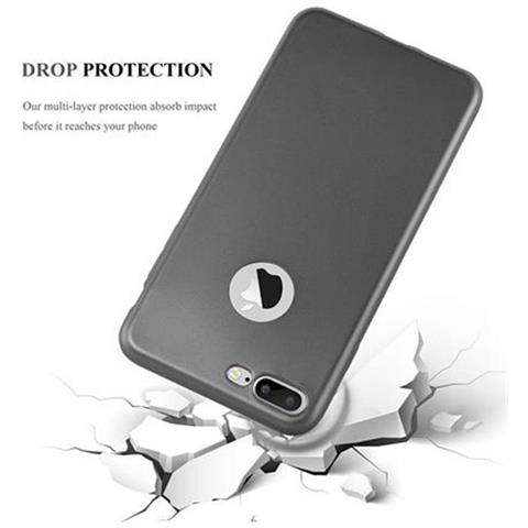 Custodia Compatibile Con Apple Iphone 8 Plus / Iphone 7 Plus / Iphone 7s Plus In Grigio Metallico - Coperchio Protettivo In Silicone Tpu Flessibile - Foto 6