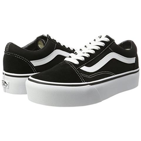 Vans Old Skool Platform, Sneaker Donna, Nero (nero / bianco Y28), 40.5 Eu - Foto 2