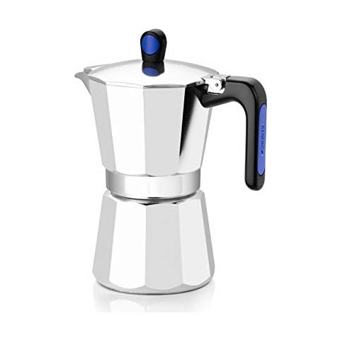 Induction Express - Caffettiera A Induzione, In Alluminio, 9 Tazze, Colore: Argento - Foto 2