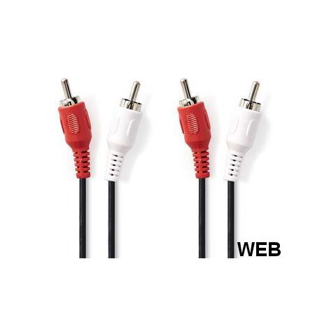 Cavo Audio Stereo 2x Rca Maschio - 2x Rca Maschio 1,5 M Nero - Foto 1
