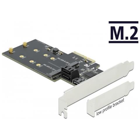 Scheda Pci Express X4 Sata A 3 Porte E 2 Slot M. 2 Key B - Basso Profilo - Foto 4