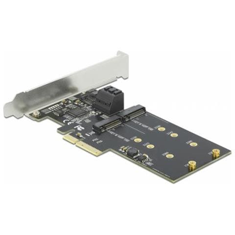 Scheda Pci Express X4 Sata A 3 Porte E 2 Slot M. 2 Key B - Basso Profilo - Foto 1