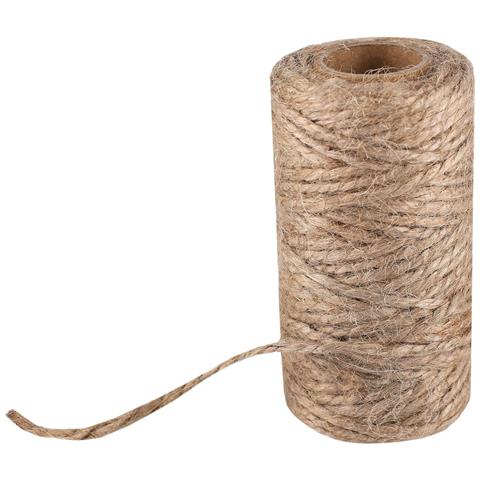 164 Piedi | 50 M Spago Iuta Agricolo Grosso Rotolo | Spessore 2-3 Mm | Corda Juta Forte Marrone Naturale | Perfetta Per Tiragraffi, Decorazione, Floristica, Artistico, Imballaggio - Foto 2
