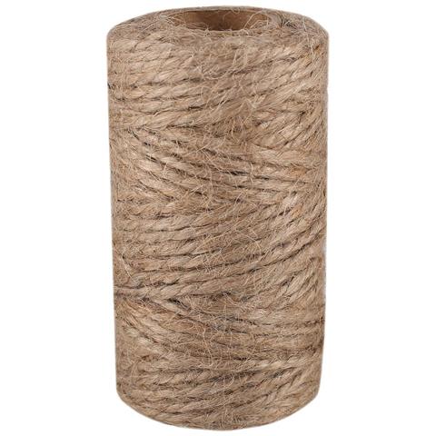 164 Piedi | 50 M Spago Iuta Agricolo Grosso Rotolo | Spessore 2-3 Mm | Corda Juta Forte Marrone Naturale | Perfetta Per Tiragraffi, Decorazione, Floristica, Artistico, Imballaggio - Foto 5
